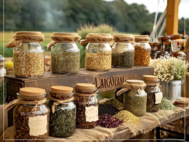 Stoisko z przyprawami i ziołami